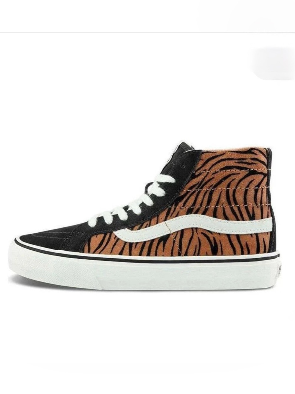Vans SK8 Hi 138 Decon Animal Stripe/Tiger Classic Skate Shoes, Women’s Size 8.5